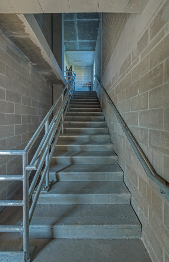 Pearland-burn-building-stairs